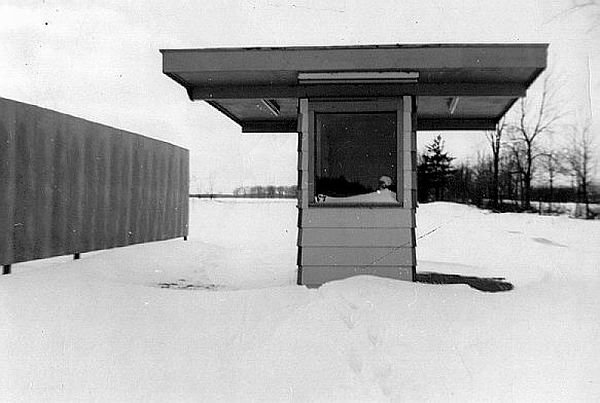 Bay Drive-In Theatre - Ticket Booth February 1960 Courtesy Mrs Norman Vanwormer